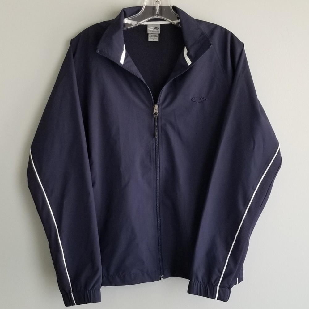 Champion Navy Blue Windbreaker Jacket Size S